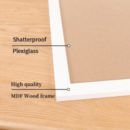 A3 White Picture Frame Photo Frame Perspex Sheet For Wall Or Table, Landscape Portrait Orientation 29.7 X 42 Cm (11.7 X 16.5 Inch) - thumbnail 5