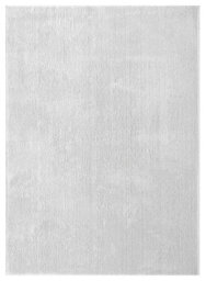 Comfy Washable Low Pile Living Room Area Rug - Anti-Slip Felt Backing Silver 60Cm X 200Cm - thumbnail 2