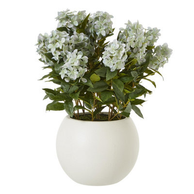 Hill Interiors Hydrangea Artificial Potted Plant Green (71Cm X 55Cm X 55Cm) - image 1