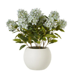 Hill Interiors Hydrangea Artificial Potted Plant Green (71Cm X 55Cm X 55Cm) - thumbnail 2