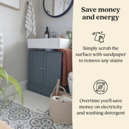 Misona Large Stone Bath Mat 50 X 80Cm - Quick Dry Diatomite Bathroom Mat (White) - thumbnail 7