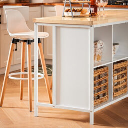 Sobuy Knl09-Nw,kitchen Island Storage Cabinet Sideboard Dining Table,w170Xd60Xh88.5 - thumbnail 6