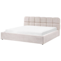 Beliani Ottoman Bed Fabric Baston 180 X 200 Cm (Eu Super King) Light Beige - thumbnail 5