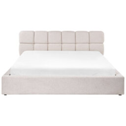 Beliani Ottoman Bed Fabric Baston 180 X 200 Cm (Eu Super King) Light Beige - thumbnail 6