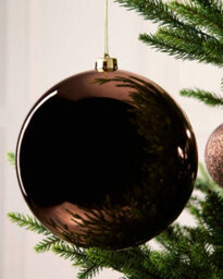 Werchristmas Espresso Extra Large Shatterproof Bauble Shiny 20 Cm - thumbnail 4