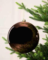 Werchristmas Espresso Extra Large Shatterproof Bauble Shiny 20 Cm - thumbnail 2