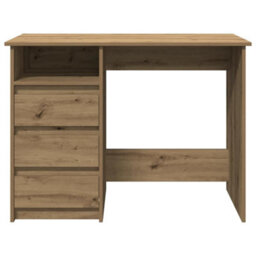 Berkfield Durable Desk Artisan Oak 102X50X75 Cm Engineered Wood - thumbnail 4