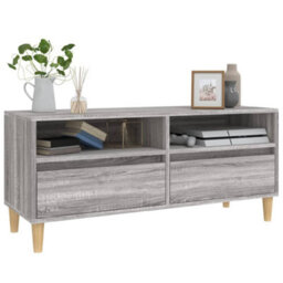 Berkfield Classic Tv Cabinet Grey Sonoma 100X34.5X44.5 Cm Engineered Wood - thumbnail 4