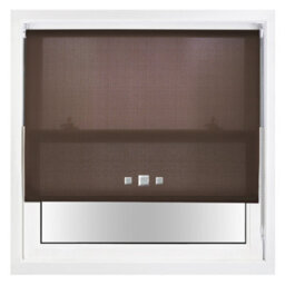 Furnished Trimmable Roller Blind With Triple Square Eyelets And Metal Fittings - Mocha Daylight Shade (W)210Cm X (L)165Cm - thumbnail 2