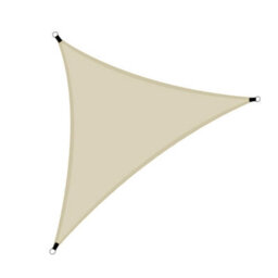 Beige 6X6X6M Triangular Shade Sail Waterproof Foldable - thumbnail 3