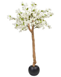 Wyld And Coco 180Cm White Artificial Cherry Blossom Tree Indoor Decor, Ready To Display - thumbnail 1