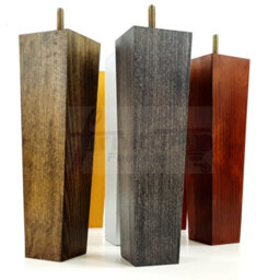 L&F 4 Wood Furniture Legs M10 220mm High Dark Oak Stain Replacement Square Tapered Sofa Feet Stools Chairs Cabinets Beds - thumbnail 8