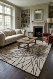 Esselle Home Aura Starburst Natural / Charcoal 120 X 170Cm Rug - thumbnail 6
