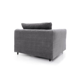 Abakus Direct Jumbo Grey Cord Armchair For Living Room With Thick Luxury Deep Filled Cushioning - thumbnail 4