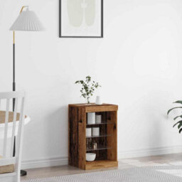 Berkfield Sideboard With Led Lights Old Wood 41X37X67 Cm - thumbnail 1