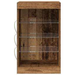 Berkfield Sideboard With Led Lights Old Wood 41X37X67 Cm - thumbnail 5