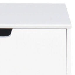 Wyld Haus Tokyo White Bedside Table 1 Drawer, Matt White Steel Legs, 400 X 300 X 615 mm - thumbnail 8