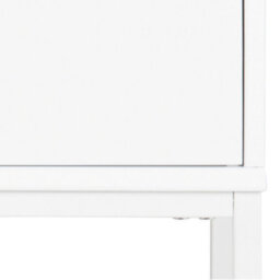 Wyld Haus Tokyo White Bedside Table 1 Drawer, Matt White Steel Legs, 400 X 300 X 615 mm - thumbnail 9