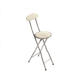 Oypla White Padded Folding High Chair Breakfast Kitchen Bar Stool Seat - thumbnail 6