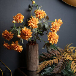 Hill Interiors Dahlia Spray Artificial Flower - L31 X W31 X H115 Cm - Orange - thumbnail 3