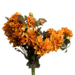 Hill Interiors Dahlia Spray Artificial Flower - L31 X W31 X H115 Cm - Orange