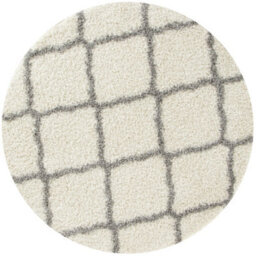 The Rugs Moroccan Shaggy Rugs And Runners Soft  High Pile Ivory And Grey Living Room Kitchen Hallway 700 - thumbnail 1
