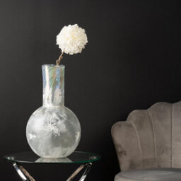 Vanity Living 49Cm Grey Handmade Glass Vase, Tall Decorative Glass Vase For Living Room - thumbnail 2