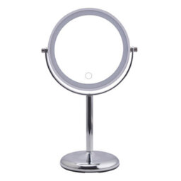 Showerdrape Iris 5X Magnifying Chrome Makeup Vanity Mirror With Led Light - thumbnail 3