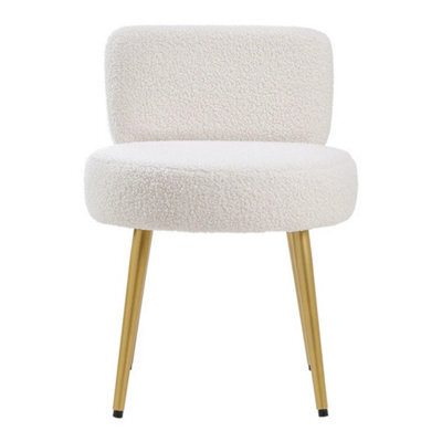 Vanity Stool Dressing Table Chair Bedroom Makeup Seat W/ Metal Legs - image 1