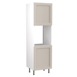 Kitchen Kit Single Oven Tall Housing Unit 600mm W/ Shaker Cabinet Door - Ultra Matt Light Grey