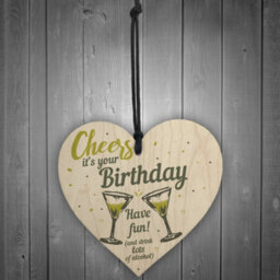 Red Ocean Cheers Birthday Present Friendship Friend Gift Funny Novelty Kitchen Sign Family - thumbnail 2