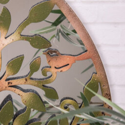 Annibells Mirrored Tree Of Life Metal Round Wall Plaque Sculpture 60 Cms (24906) - thumbnail 3