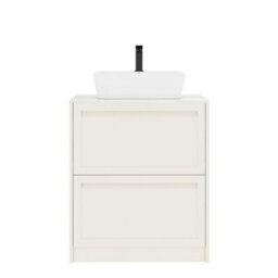Royal Bathrooms Royal Bathroom Elmore 700mm Classic White Freestanding Countertop Bathroom Vanity Unit 2 Drawer With Cube Basin - thumbnail 7