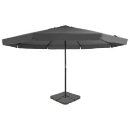 Berkfield Outdoor Umbrella With Portable Base Anthracite - thumbnail 1