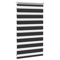 Walplus Black Zebra Blind 50 X 100 Cm - Light Filtering Roller Blind With Fittings Included - thumbnail 4