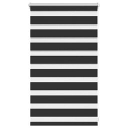 Walplus Black Zebra Blind 50 X 100 Cm - Light Filtering Roller Blind With Fittings Included - thumbnail 2