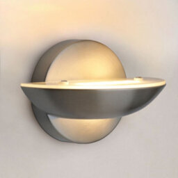 Long Life Lamps Company 9W Led Wall Light Brushed Chrome Opal Diffuser Warm White 3000K H3050 - thumbnail 7