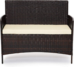 Evre Brown Madrid Rattan Garden Furniture Set Patio Conservatory Outdoor 4 Seat Glass Coffee Table & Cover - Inc Weekend Delivery - thumbnail 5