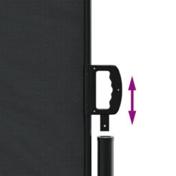 Berkfield Retractable Side Awning Black 200X500 Cm - thumbnail 6