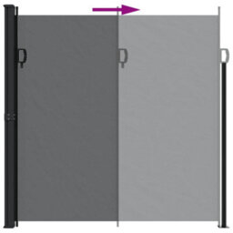 Berkfield Retractable Side Awning Black 200X500 Cm - thumbnail 5
