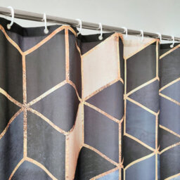 Neel Blue Marble Shower Curtain Mould & Mildew  With 12 Curtain Hook Water-Resistant Bath Curtain 180 X 180Cm - thumbnail 2