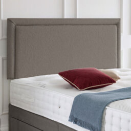 "Urban Textures - Porto Luxury 20"" High Boucle Fabric Upholstered Headboard - Brown" - thumbnail 1