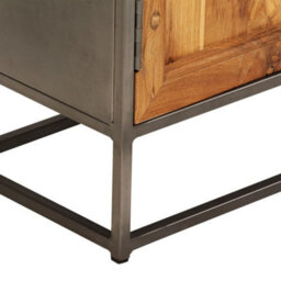 Berkfield Industrial Sideboard Recycled Teak And Steel 65X30X70 Cm - thumbnail 6