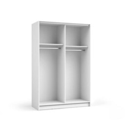 Arte Minimalist White Sliding Door Wardrobe 120Cm - Mirrored, Bright Storage For Clean, Organised Bedrooms - thumbnail 2