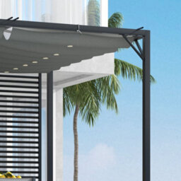 Outsunny Metal Pergola Patio Sun Shelter Grape Tent Retractable Canopy Uv Cut - thumbnail 9
