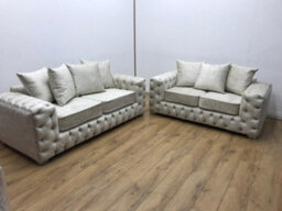 Stratus Interiors Ashley Corner Sofa Chesterfield Scatter Back - Doorstep Delivery Only No Assembly - Corner L Shape - Pink - thumbnail 8