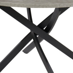 Home Detail Rico 100Cm Round Concrete Effect Dining Table Black Legs - thumbnail 4