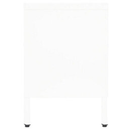 Berkfield Tv Cabinet White 90X30X44 Cm Steel And Glass - thumbnail 4