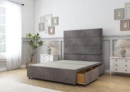 "Comfort Rosa Slate Naples Divan Bed Base No Drawers - 26"" Strutted  2'6 Small Single" - thumbnail 5
