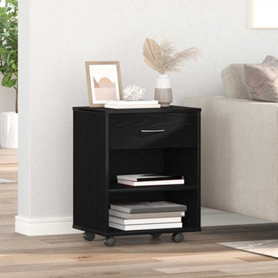 Walplus Storage Cabinet Black Oak 46 X 36 X 59 Cm Engineered Wood - image 1